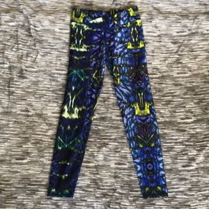 Fabletics Blue/Green/Purple/Black Print Legging